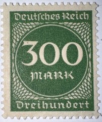 Travelstamps: 1923 Germany Stamp Deutsches Reich Mi#270, Mint OG NH 300 Mark