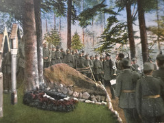 WWI Imperial German Army Vogesen Front Memorial Cross War Postcard Feldpost 1915