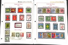 Germany Stamp Collection in 60 Page Album, 1954 to 1979 Postally Used