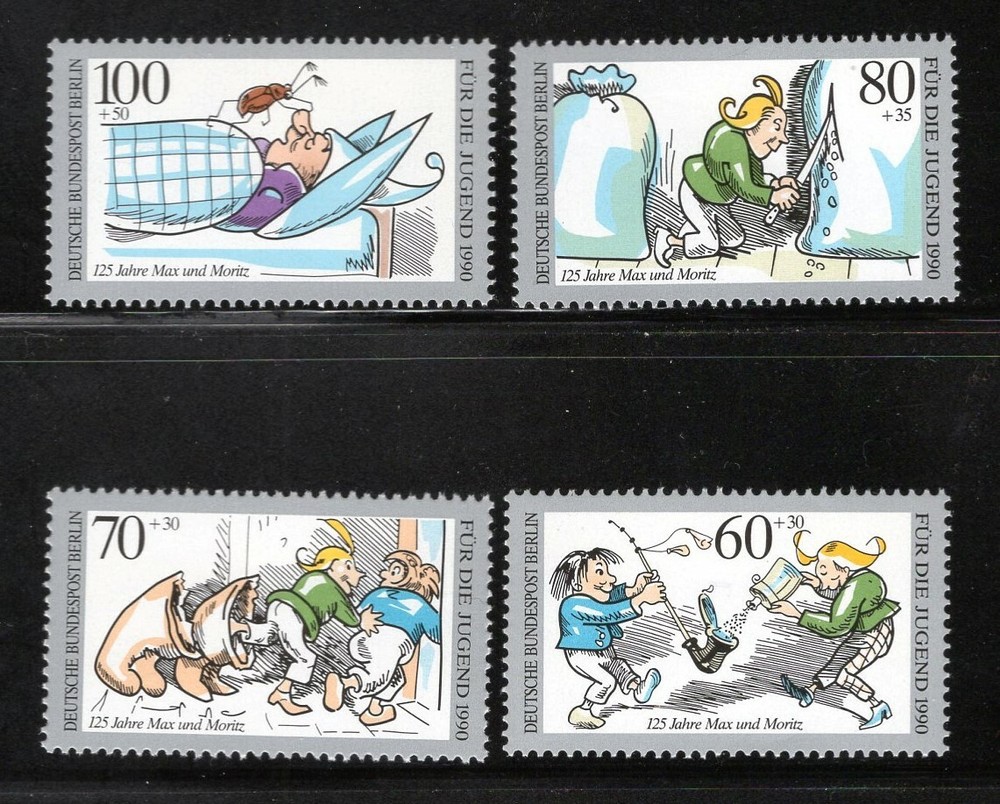 Germany Berlin 1990 MAX AND MORITZ TYPE SC 9NB279-82 MNH STAMPS