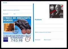 GERMANY POSTAL STATIONERY CARD VW BEETLE KÄFER xc01