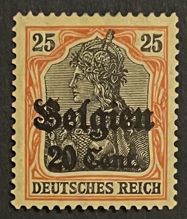 Travelstamps: Germany Offices in Belgium Stamps WWII 20c on 25pf Mint MOGH Wmk