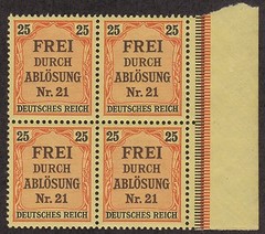 KAPPYSSTAMPS ID7996 GERMANY PRUSSIA OL6 MINT BK/4 HINGED BLOCK VF VERY FINE