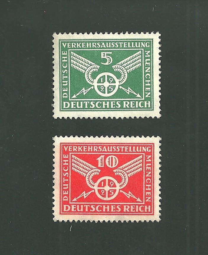 Vintage Germany Scott #345 & 346 Set of 2 MNH Mint Never Hinged Postage Stamps