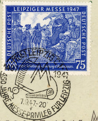 Germany 1947, SG951/952, 24pf + 75pf, set of 2 stamps , Leipzig Autumn Fair