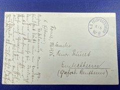 1915 GERMANY WWI FELDPOST 8 FREE FRANK MILITARY POSTCARD