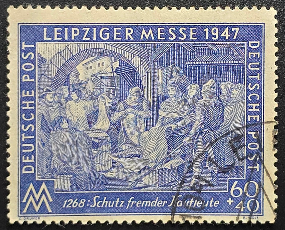 Germany 1947 Leipzig Trade Fair 60+40pf Semi-Postal Used Stamp