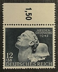 Travelstamps: 1942 Germany Semi-Postal Stamps Scott# B202 Soldier Mint MNH OG