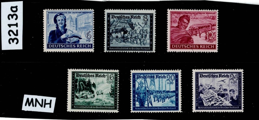 MH stamp set B272-277 / Hitlers Culture fund Third Reich Germany 1944 #3213a