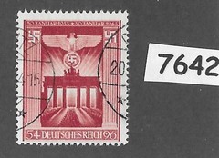 #7642 Stamp B216 Brandenburg Gate 1943 Third Reich Hitler WWII Berlin Germany
