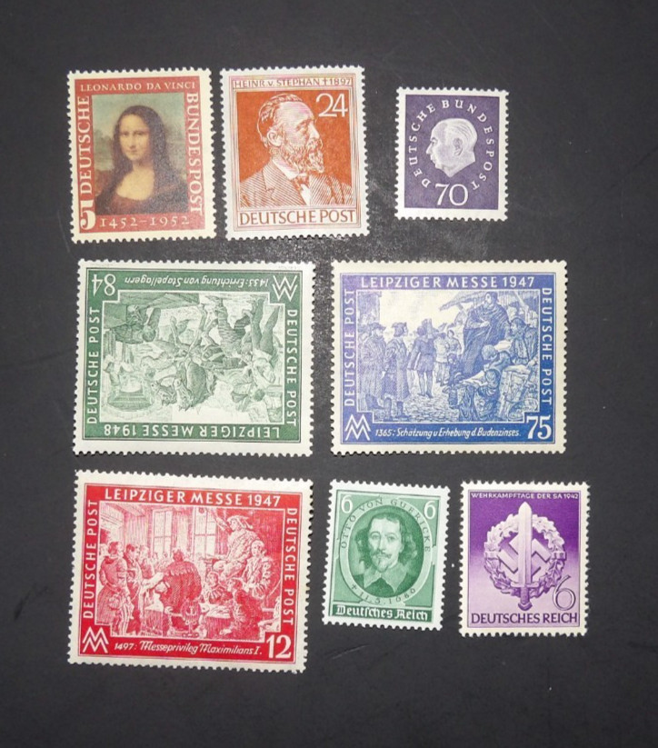 GERMANY SCOTT #472 #528 #578 #580-581 #583 #687 #797 MNH LOT OF 8