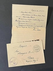 1 Authentic WW2 German Feldpost Mail Letter Sent By Soldier To Wife Third Reich