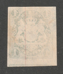 Bavaria, Scott # 15, Used, F, 1kr Coat of Arms, Silk Thread, SOTN Station Cancel