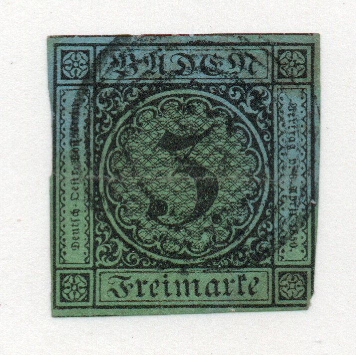 Baden – Sc# 7 Used / Lot 0725140