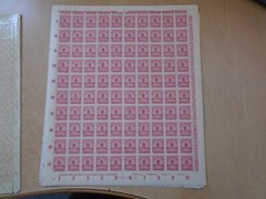 Germany – SG319 5M DM 1923 carmine. 10 x complete sheets of 100 stamps. MNH.