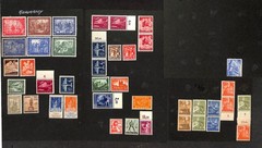Germany Stamp Collection on 22 Pages, World War 2 & Occupations Lot (NC)