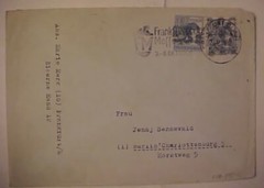 GERMAN OVERPRINTS SEPT 1948 COVER FRANKFURT BOTH 12p’s