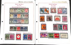 Germany Stamp Collection in 60 Page Album, 1954 to 1979 Postally Used