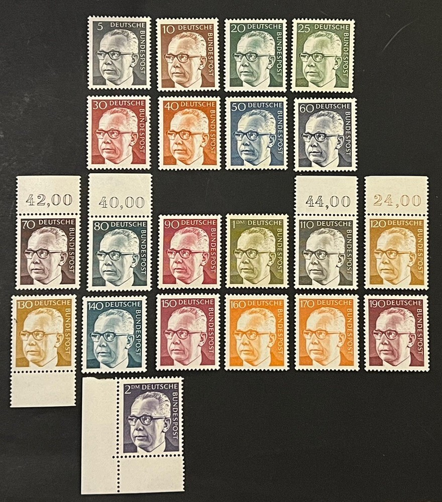 Travelstamps: Germany-Berlin Stamps Sc #1028-1044 President Heinemann MNH OG