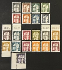 Travelstamps: Germany-Berlin Stamps Sc #1028-1044 President Heinemann MNH OG