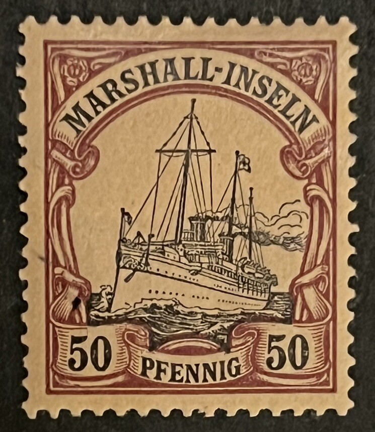 Travelstamps: GERMANY MARSHALL ISLANDS STAMPS Kaiser’s Yacht 50pf MOGH UnWMK