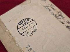 1946 Post WW2 WWII German registered letter cover envelope w Military Censor