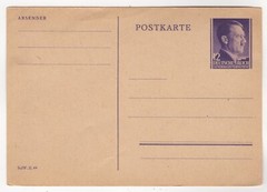 1944. Postal Card. Poland, Generalgouvernement, 12 Gr Violet. H&G 61.