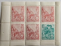 East Germany 5PF #330c Booklet Pane, 10Pf Pane #477b, Starling BLVD #334a, MINT