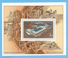 Germany DDR 1981 Sports Center Stamp Block MNH Mi# Block 64 #88