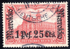 GERMANY OFFICES IN MOROCCO 1911 SCOTT #54, 56, 57 USED MI. #55, 56, 57 CERTIFIED