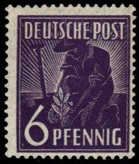 GERMANY 558i – Planting Olive Tree „1947 Dark Violet“ (pc15761)