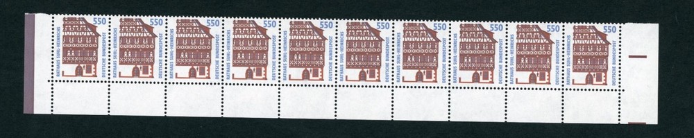 Bund Michel number 1746, sheet bottom edge, mint never hinged