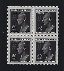 MNH Stamp block Sc B20 / Reinhard Heydrich / Hitlers Hangman / 1943 Third Reich