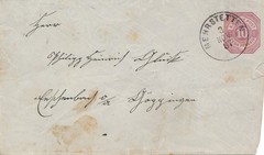 Cover Germany 1888 Wurtt Post Wurttemberg Local