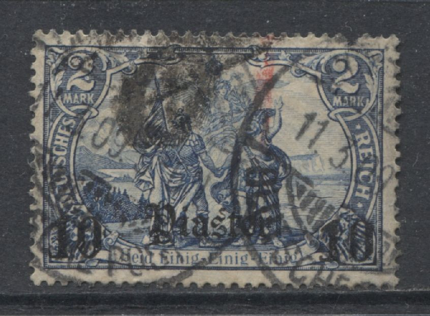 Germany 1906 offices in Turkey 10 Piaster issue used, Michel # 45, $ 72.00