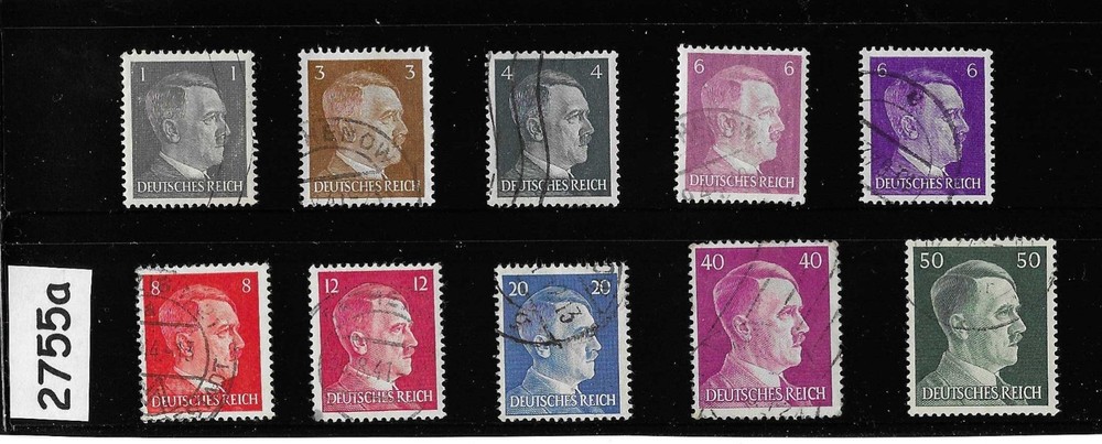 Stamps Adolf Hitler 1941 issues Third Reich era Germany during WWII #2755a