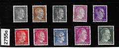Stamps Adolf Hitler 1941 issues Third Reich era Germany during WWII #2755a