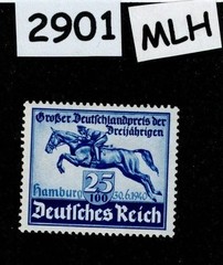MLH Horse race German derby B172 / 1940 Hamburg Third Reich Germany #2901