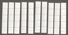 Germany 1074-1085 mint nh coils strips of 5 ,counting numbers on the back [214