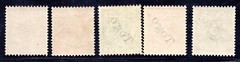 GERMANY-TOGO 1897 OVERPRINTED ON GERMAN STAMPS SCOTT #2-6 MINT NEVER HINGED
