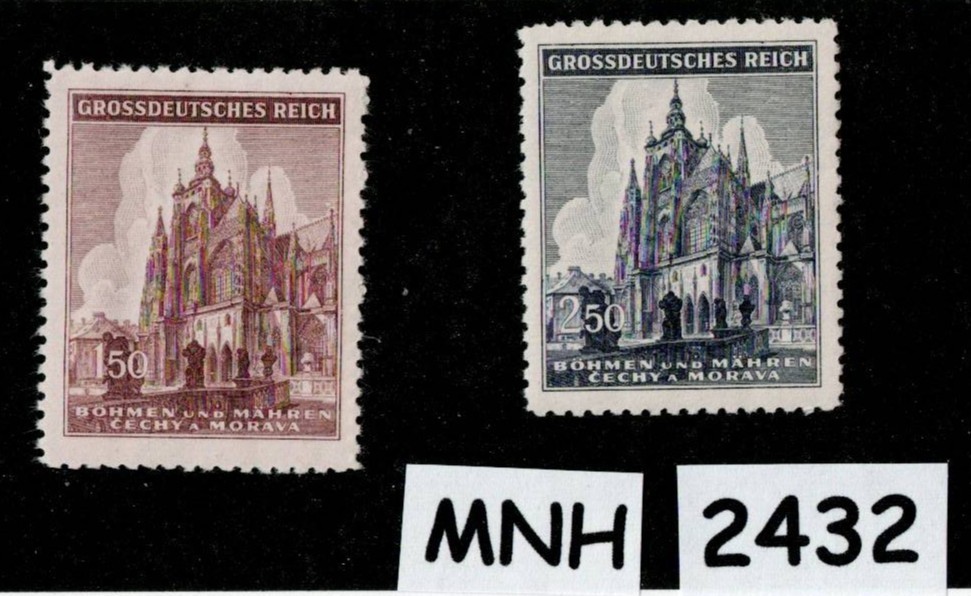 MNH Stamps Prague Castles & Cathedrals WWII Germany Occupation of BaM #2432