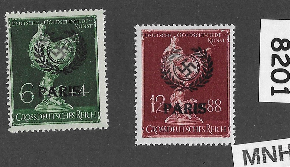 MNH stamp set B286-287 Modern Fantasy Overprints Dresden Goldsmith society #8201