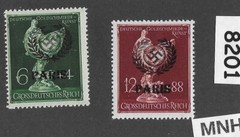 MNH stamp set B286-287 Modern Fantasy Overprints Dresden Goldsmith society #8201