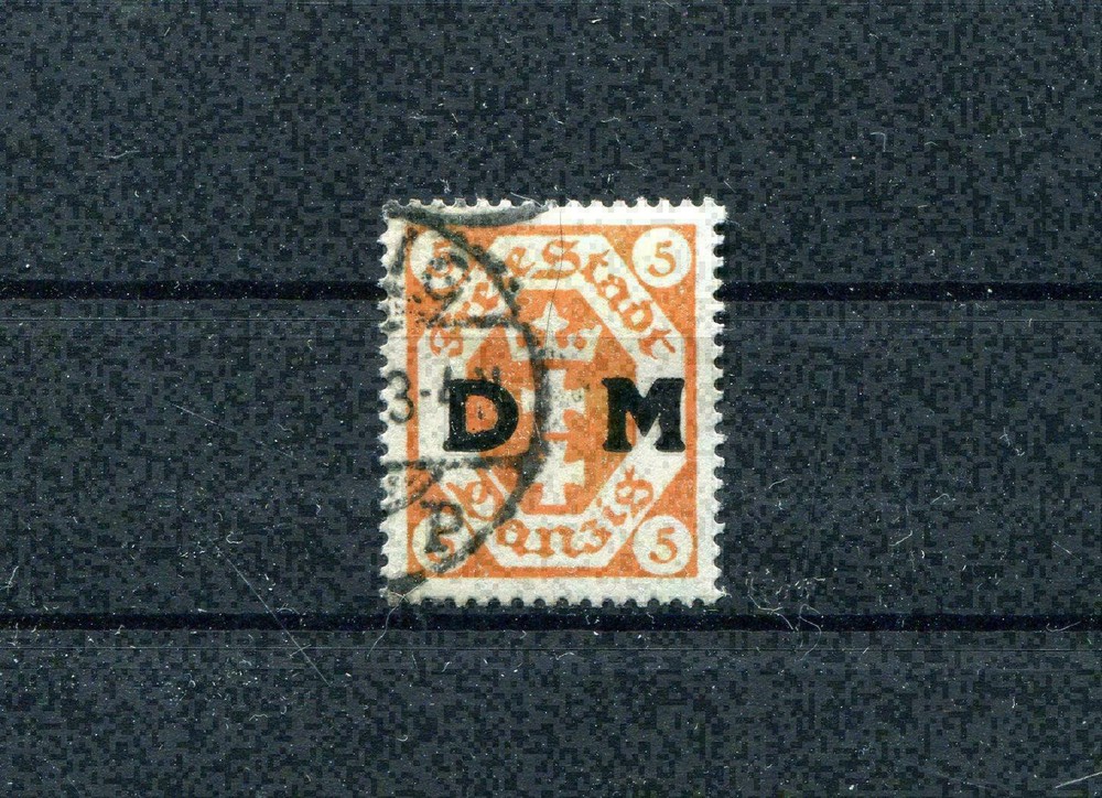 Danzig Service No. 1 canceled Small State Coat of Arms Overprint