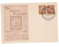 BERLIN GERMANY 1937 STAMP EXHIBITION POSTAL STATIONERY CARD KAISER’S YACHT