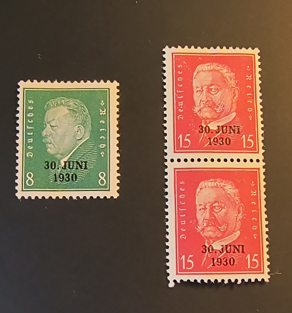Germany Scott #385-386 (pair) MINT-LH and LH/NH 1930