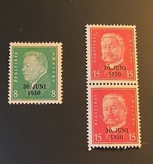 Germany Scott #385-386 (pair) MINT-LH and LH/NH 1930