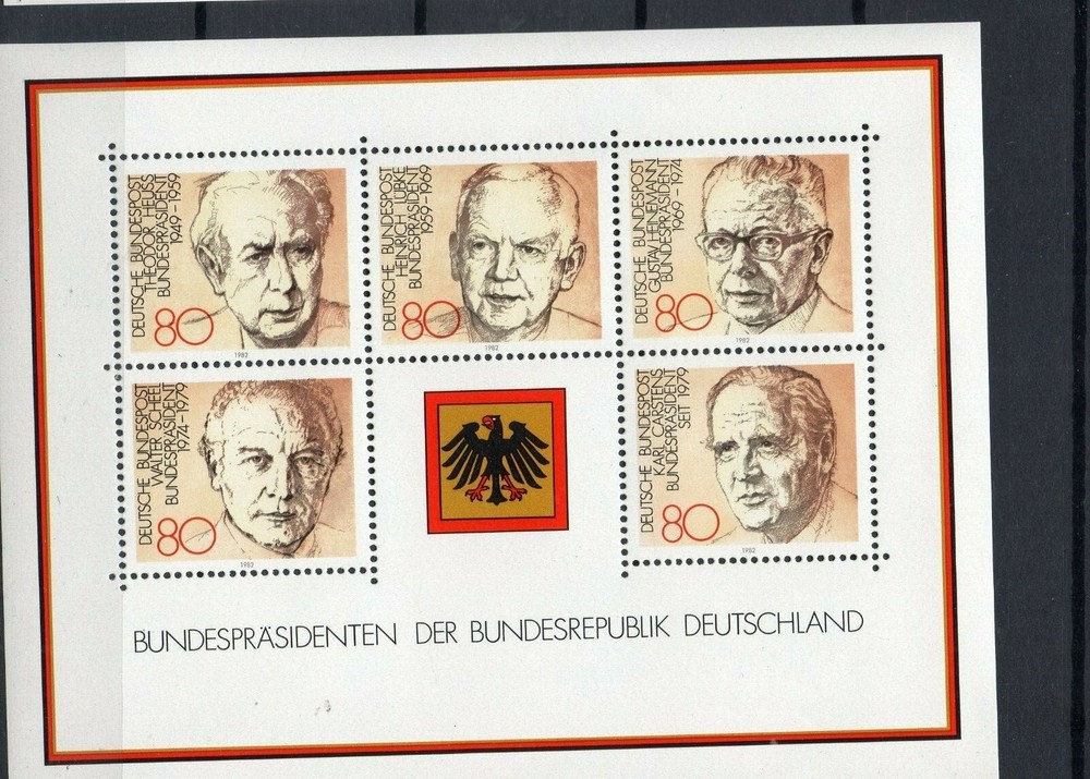 Germany Sheet No 18 President of the Federal Republic of Germany Never Mint