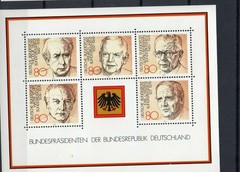 Germany Sheet No 18 President of the Federal Republic of Germany Never Mint