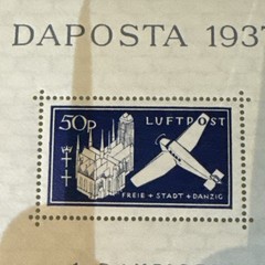 Germany Poland Danzig Philatelic Exibition „DAPOSTA“ 1937 Souvenir Sheets,